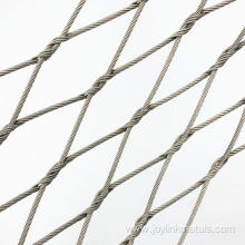 Interwoven stainless cable mesh